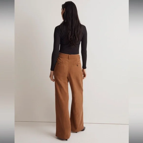 Madewell Harlow Wide-Leg Pant in Acorn - Picture 3 of 16